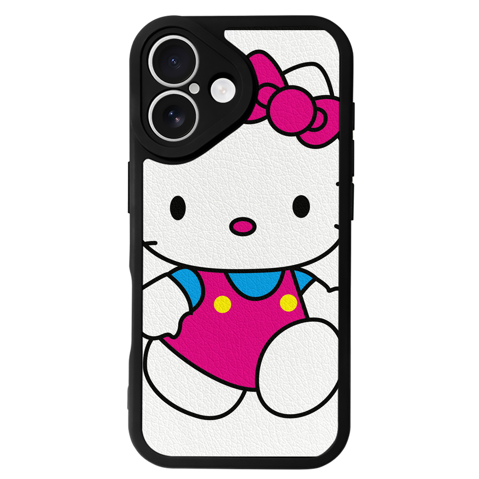 （画像用） Hello Kitty ハローキティ 【iPhone 16シリーズ対応】シリコンスマホケース（レザー調） 材質：シリコン